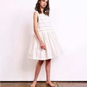 Ace & Jig Daisy 100% Sleeveless Drop Waist Stripe Mini Dress in Ambrosia | XS